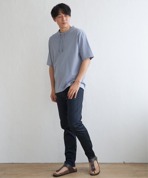 ikka(イッカ)の「【接触冷感】冷感ルーイカラー5分袖(Tシャツ/カットソー・メンズ・ネイビー/グレー/ブルー/グリーン/ワイン・M/L/XL/S)」の18枚目の写真