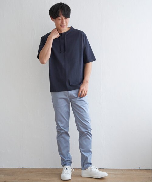 ikka(イッカ)の「【接触冷感】冷感ルーイカラー5分袖(Tシャツ/カットソー・メンズ・ネイビー/グレー/ブルー/グリーン/ワイン・M/L/XL/S)」の20枚目の写真