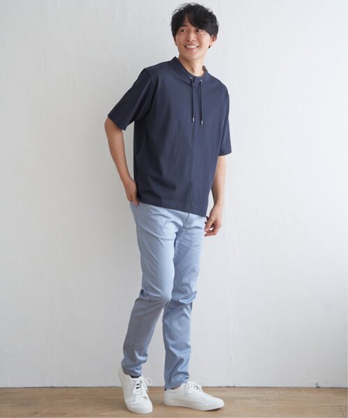 ikka(イッカ)の「【接触冷感】冷感ルーイカラー5分袖(Tシャツ/カットソー・メンズ・ネイビー/グレー/ブルー/グリーン/ワイン・M/L/XL/S)」の21枚目の写真