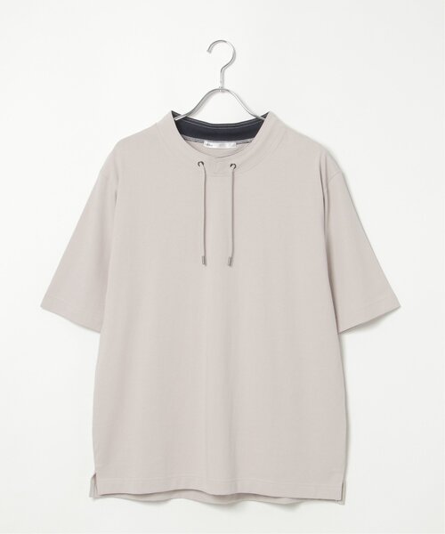 ikka(イッカ)の「【接触冷感】冷感ルーイカラー5分袖(Tシャツ/カットソー・メンズ・ネイビー/グレー/ブルー/グリーン/ワイン・M/L/XL/S)」の22枚目の写真