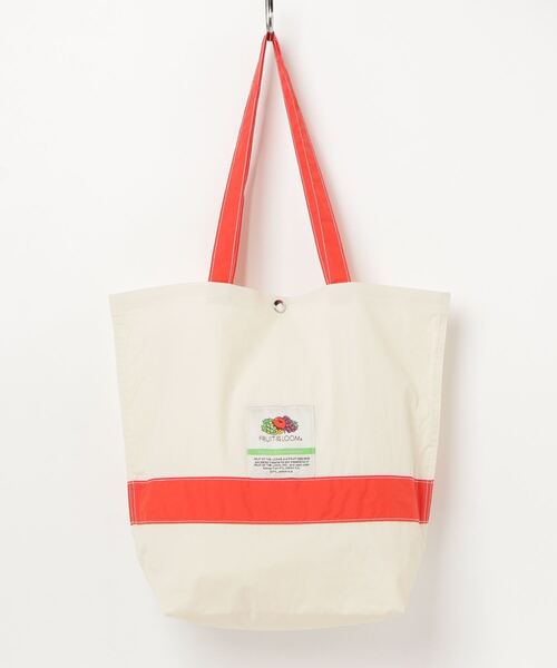 FRUIT OF THE LOOM(フルーツオブザルーム)の「FRUIT OF THE LOOM NYLON TOTEBAG L(トートバッグ・レディース・ブラック/アイボリー・FREE)」の8枚目の写真