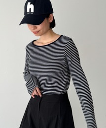 CANAL JEAN | El mar(エルマール) ボートネックボーダーロンT(Tシャツ/カットソー)