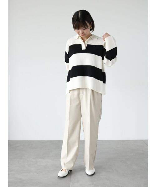 Lugnoncure（ルノンキュール）の「ワイドパンツ(セットアップ可)（その他パンツ・レディース・ベージュ/ネイビー/オフホワイト・F）」の13枚目の写真