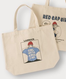 Red Cap Girl（レッドキャプガール）の「【Red Cap Girl／レッドキャップガール】ガールイラストキャンバストートバック/推し活（トートバッグ・メンズ）」