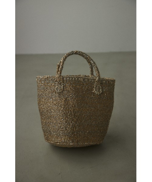 BLACK BY MOUSSY(ブラックバイマウジー)の「plastic sisal bag(プラスチックサイザルバック)(かごバッグ・レディース・シルバー/ゴールド・FREE)」の2枚目の写真