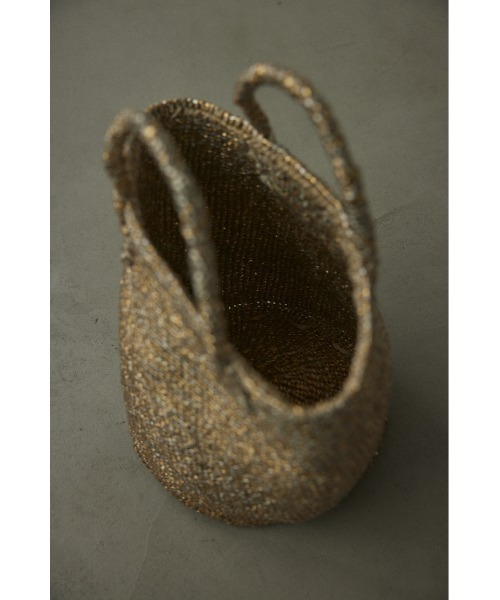 BLACK BY MOUSSY(ブラックバイマウジー)の「plastic sisal bag(プラスチックサイザルバック)(かごバッグ・レディース・シルバー/ゴールド・FREE)」の9枚目の写真