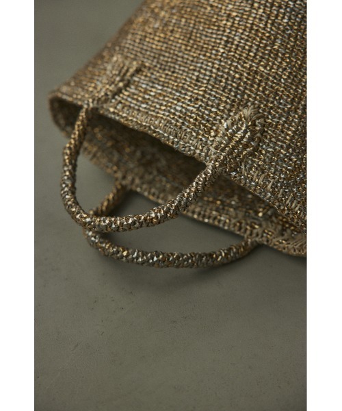 BLACK BY MOUSSY(ブラックバイマウジー)の「plastic sisal bag(プラスチックサイザルバック)(かごバッグ・レディース・シルバー/ゴールド・FREE)」の10枚目の写真