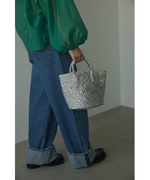 BLACK BY MOUSSY(ブラックバイマウジー)の「plastic sisal bag(プラスチックサイザルバック)(かごバッグ・レディース・シルバー/ゴールド・FREE)」の16枚目の写真