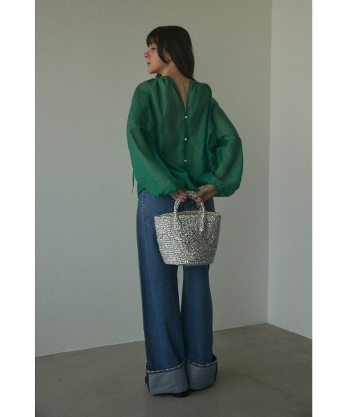 BLACK BY MOUSSY(ブラックバイマウジー)の「plastic sisal bag(プラスチックサイザルバック)(かごバッグ・レディース・シルバー/ゴールド・FREE)」の17枚目の写真