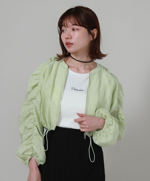 archives（アルシーヴ）の「ロゴ刺繍チビＴ（Tシャツ/カットソー・レディース・オフホワイト/チャコールグレー/ブルー/ブラック・MEDIUM）」の2枚目の写真