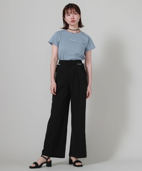 archives（アルシーヴ）の「ロゴ刺繍チビＴ（Tシャツ/カットソー・レディース・オフホワイト/チャコールグレー/ブルー/ブラック・MEDIUM）」の11枚目の写真