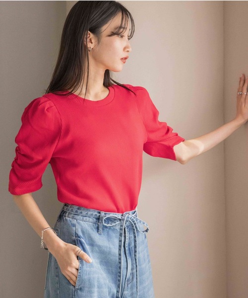 LOWRYS FARM(ローリーズファーム)の「パワショルカットPO5S 111996(Tシャツ/カットソー・レディース・ブラック/その他/グレー/ホワイト/レッド・FREE)」の4枚目の写真