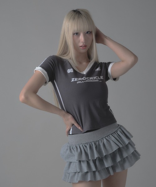 セール】Tiered Frilled Miniskirt /ティアード フリル ミニスカート