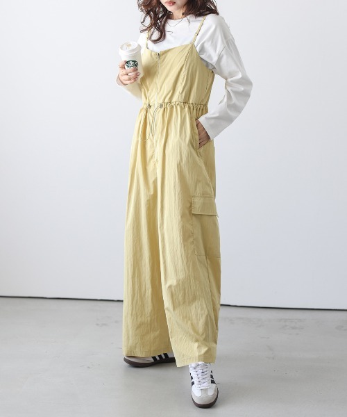 AMELY（エミリー）の「フロントジップミリタリーサロペット