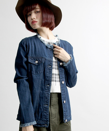 WEGO | WEGO/ノーカラーデニムジャケット(デニムジャケット)