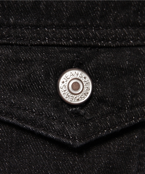 WEGO（ウィゴー）の「WEGO/ノーカラーデニムジャケット（デニムジャケット・レディース・ブラック/ダークインディゴブルー/オフホワイト・FREE）」の10枚目の写真