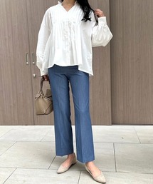 MODE ROBE（モードローブ）の「デニムライクワイドパンツ（スラックス）」