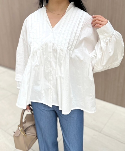 MODE ROBE（モードローブ）の「デニムライクワイドパンツ（スラックス・レディース・ブルー/インディゴブルー・S/M/L）」の5枚目の写真