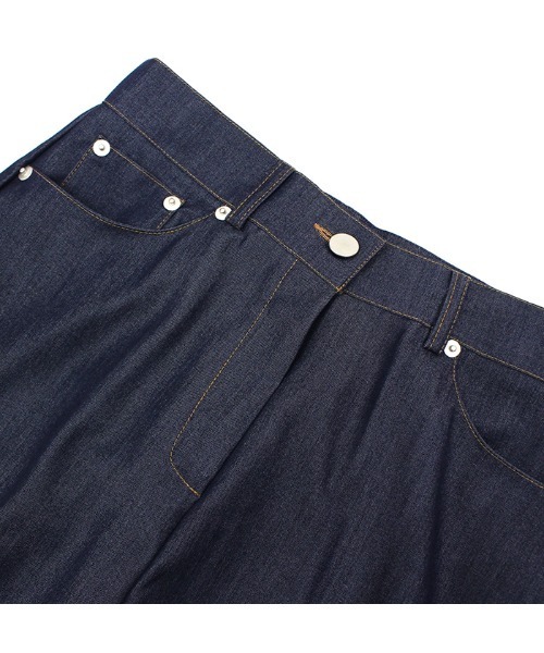 MODE ROBE（モードローブ）の「デニムライクワイドパンツ（スラックス・レディース・ブルー/インディゴブルー・S/M/L）」の15枚目の写真