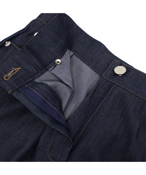 MODE ROBE（モードローブ）の「デニムライクワイドパンツ（スラックス・レディース・ブルー/インディゴブルー・S/M/L）」の16枚目の写真