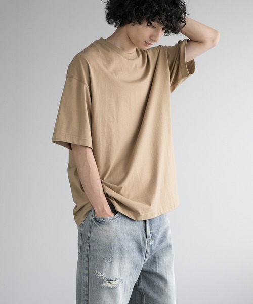 aimoha(アイモハ)の「aimoha men QUALITY COTTON SEAMLESS CONSTRUCTION TEE(Tシャツ/カットソー・メンズ・ブラック/ダークグレー/ネイビー/ホワイト/ライトグレー/キャメル・MEDIUM/LARGE/X-LARGE/XX-LARGE/XXX-LARGE)」の6枚目の写真