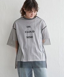 ロゴT&チュールTシャツ レイヤードセット