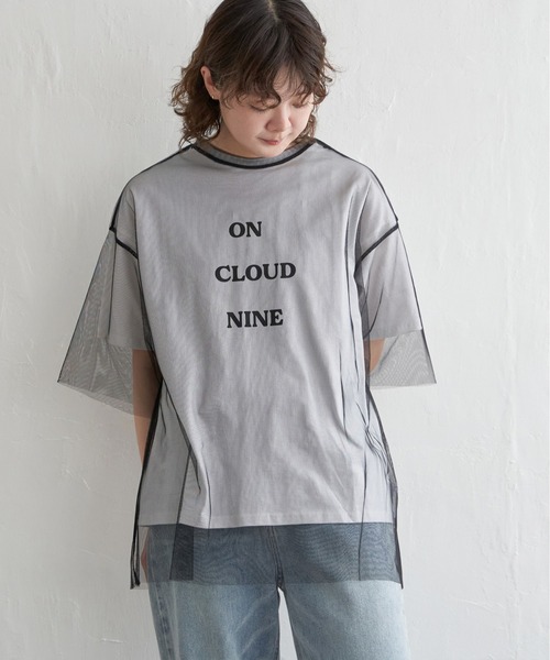 【OPEN THE DOOR】★送料・関税込★リダンレイヤードTシャツ 肩あきレイヤード風ロゴTシャツ の商品ページ| JENNI Online Shop