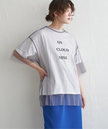 ロゴT&チュールTシャツ レイヤードセット