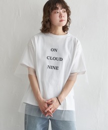 ロゴT&チュールTシャツ レイヤードセット