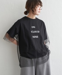 ロゴT&チュールTシャツ レイヤードセット