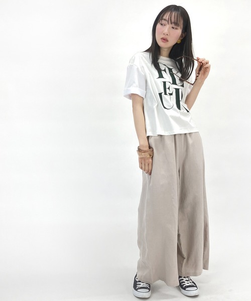 NICOLE white（ニコルホワイト）の「リネン混イージーパンツ（その他パンツ・レディース・ネイビー/ベージュ/グリーン/イエロー・FREE）」の18枚目の写真