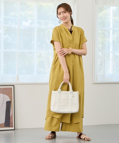 NICOLE white（ニコルホワイト）の「リネン混イージーパンツ（その他パンツ・レディース・ネイビー/ベージュ/グリーン/イエロー・FREE）」の19枚目の写真