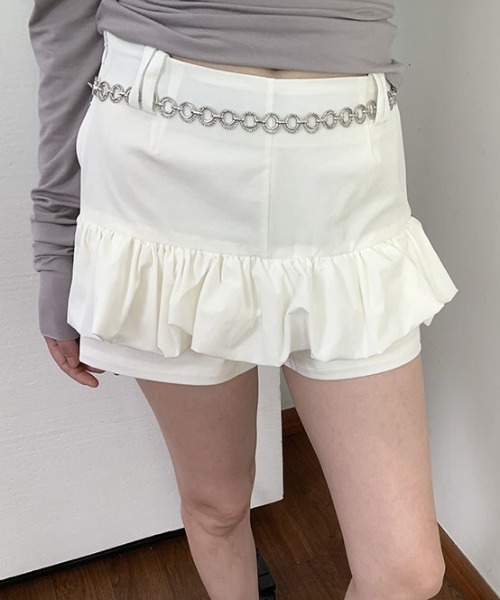 Vipoa(ヴィポア)の「frill culottes pants(その他パンツ・レディース・ブラック/ホワイト・FREE)」の2枚目の写真