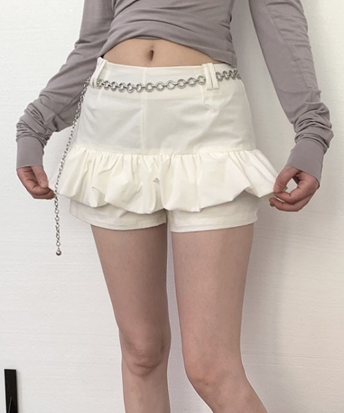 Vipoa(ヴィポア)の「frill culottes pants(その他パンツ・レディース・ブラック/ホワイト・FREE)」の5枚目の写真