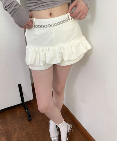 Vipoa(ヴィポア)の「frill culottes pants(その他パンツ・レディース・ブラック/ホワイト・FREE)」の9枚目の写真