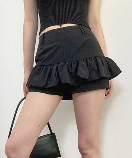 Vipoa(ヴィポア)の「frill culottes pants(その他パンツ・レディース・ブラック/ホワイト・FREE)」の11枚目の写真