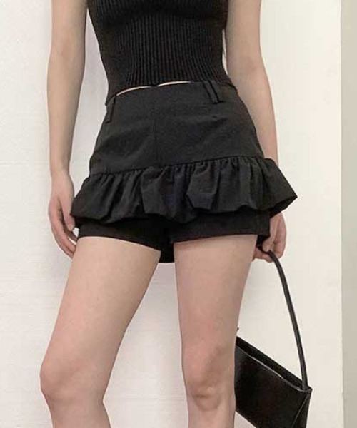 Vipoa(ヴィポア)の「frill culottes pants(その他パンツ・レディース・ブラック/ホワイト・FREE)」の12枚目の写真