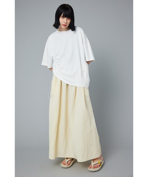 HeRIN.CYE（ヘリンドットサイ）の「Side pocket T-shirt　　サイドポケットTシャツ（Tシャツ/カットソー・レディース・ホワイト/ネイビー/オレンジ・FREE）」の4枚目の写真