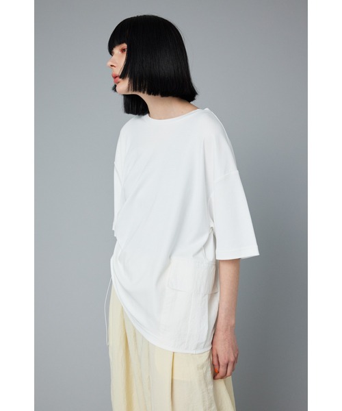 【未使用に近い】ヘリンドットサイ　Double button polo ブラウン セール】Side pocket T-shirt サイドポケットTシャツ（Tシャツ