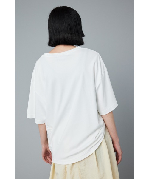 HeRIN.CYE（ヘリンドットサイ）の「Side pocket T-shirt　　サイドポケットTシャツ（Tシャツ/カットソー・レディース・ホワイト/ネイビー/オレンジ・FREE）」の7枚目の写真