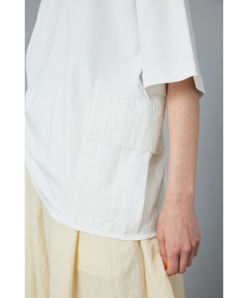 HeRIN.CYE（ヘリンドットサイ）の「Side pocket T-shirt　　サイドポケットTシャツ（Tシャツ/カットソー・レディース・ホワイト/ネイビー/オレンジ・FREE）」の9枚目の写真