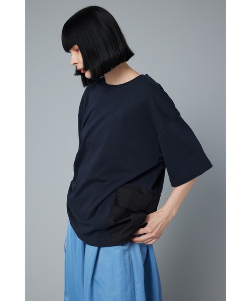 HeRIN.CYE（ヘリンドットサイ）の「Side pocket T-shirt　　サイドポケットTシャツ（Tシャツ/カットソー・レディース・ホワイト/ネイビー/オレンジ・FREE）」の12枚目の写真