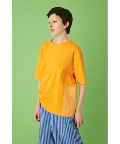 HeRIN.CYE（ヘリンドットサイ）の「Side pocket T-shirt　　サイドポケットTシャツ（Tシャツ/カットソー・レディース・ホワイト/ネイビー/オレンジ・FREE）」の16枚目の写真