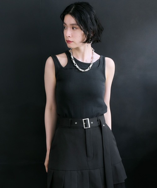 HARE(ハレ)の「【Robert P.Miller×HARE】カップツキタンクトップ(タンクトップ・レディース・ホワイト/ブラック・FREE)」の2枚目の写真