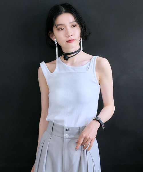 HARE(ハレ)の「【Robert P.Miller×HARE】カップツキタンクトップ(タンクトップ・レディース・ホワイト/ブラック・FREE)」の14枚目の写真