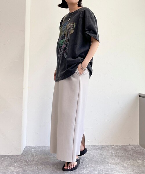 fredy emue(フレディエミュ)の「リブ リラックスタイトスカート(スカート・レディース・チャコールグレー/ベージュ/ブラック・38)」の5枚目の写真