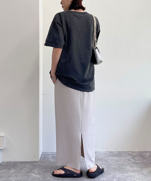 fredy emue(フレディエミュ)の「リブ リラックスタイトスカート(スカート・レディース・チャコールグレー/ベージュ/ブラック・38)」の6枚目の写真