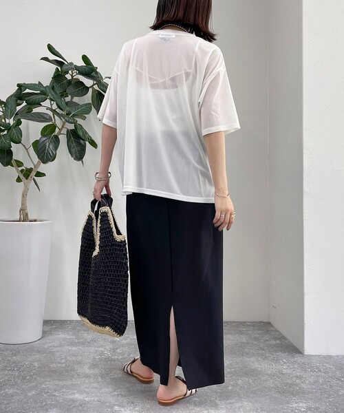 fredy emue(フレディエミュ)の「リブ リラックスタイトスカート(スカート・レディース・チャコールグレー/ベージュ/ブラック・38)」の16枚目の写真