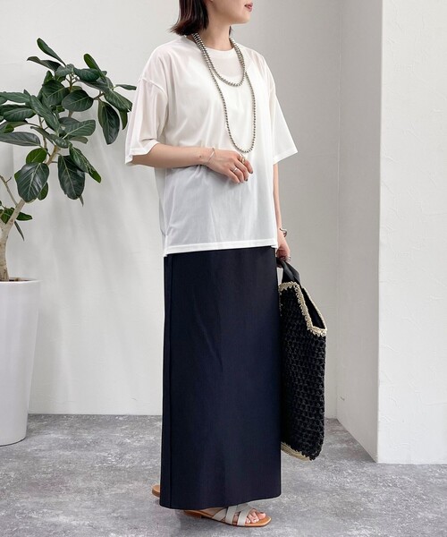 fredy emue(フレディエミュ)の「リブ リラックスタイトスカート(スカート・レディース・チャコールグレー/ベージュ/ブラック・38)」の17枚目の写真