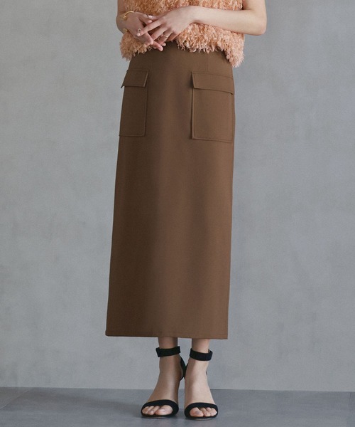 ELFRANK(エルフランク)の「フロントポケットロングタイトスカート(スカート・レディース・ライム/ブラウン/ブラック・FREE)」の11枚目の写真